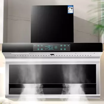 Вытяжка для кухни из нержавеющей стали с высоким всасыванием, автоматическая мойка, кухонная вытяжка с сенсорным управлением, кухонная вытяжка, вентилятор