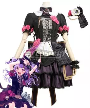 Взгляд! Платье Roselia Tea time together Udagawa Ako для девочек, костюм для Хэллоуина, вечеринки, сцены, шоу, юбки, косплей костюм E001