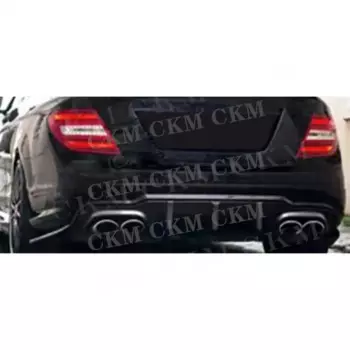 W204 Gloss Black Rear Bumper Diffuser Spoiler Car Accessories for Mercedes Benz C Class C63 AMG 2012 2013 2014 Bodykits