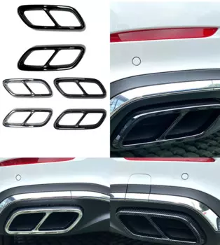 W206 Car Styling Rear Tail Muffler Exhaust Pipe Cover Trim For Mercedes Benz C Class W206 2022 ABS Accessories
