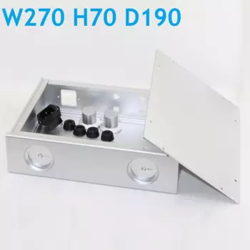 W270 H70 D190 Корпус предусилителя из анодированного алюминия Корпус усилителя мощности DIY Корпус коробки ЦАП для живой изгороди Hi End Shell Двухканальный блок питания
