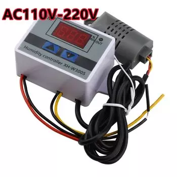 W3005 цифровой светодиодный контроллер влажности гигрометр переключатель контроля влажности гигростат датчик влажности AC110-220V DC12V DC24V