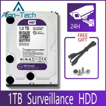 W-D PURPLE Жесткий диск наблюдения 1 ТБ SATA III 64 м 3,5 "HardD HD Жесткий диск для системы безопасности Видеорегистратор DVR NVR CCTV