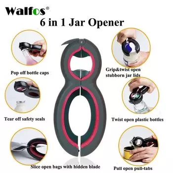 WALFOS 6 в 1 открывалка из нержавеющей стали