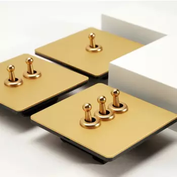 Золотой выключатель Depo Guye 1-4 группы 2-позиционный