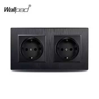 Wallpad 86 Стандарт ЕС черный матовый блок управления освещением с USB