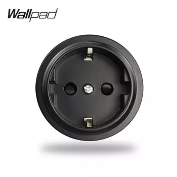 Wallpad электрическая розетка L6 черная/белая