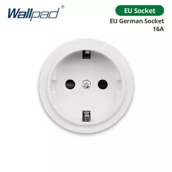 Wallpad Белая стеклянная настенная розетка с USB