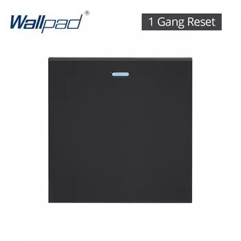 Wallpad черные стеклянные розетки и выключатели 220В