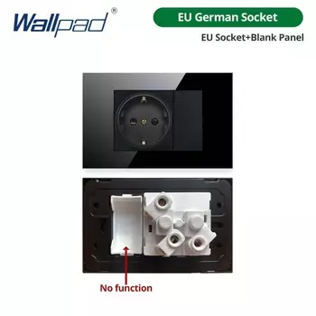 Wallpad черный двухсторонний выключатель 1-4 клавиши