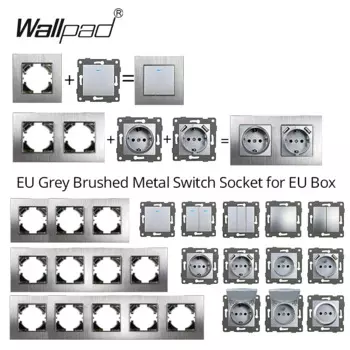 Wallpad EU 1 2-х групповой переключатель с подсветкой