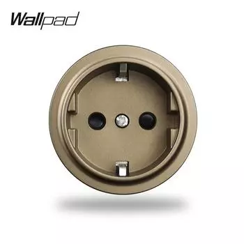 Wallpad французская настенная розетка с USB, коричневая, алюминий