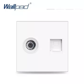 Wallpad клавиша с розеткой 52*52 мм