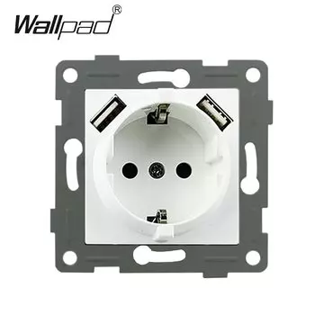 Wallpad L6 белая настенная розетка с USB
