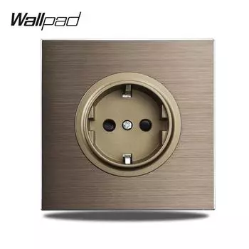 Wallpad L6 настенная розетка Schuko коричневая