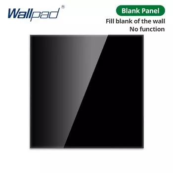 Wallpad Настенный выключатель и розетка черная 3-сторонняя стеклянная панель