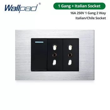 Wallpad настенный выключатель света 1 2 3 4 Gang серебристый