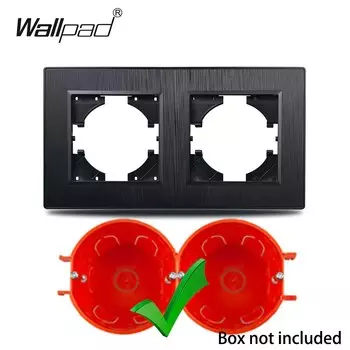 Wallpad Q7 черная электрическая розетка