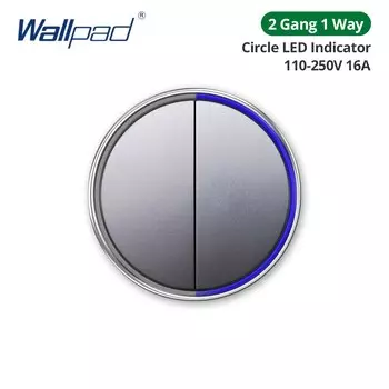 Wallpad серый стеклянный модуль выключателя