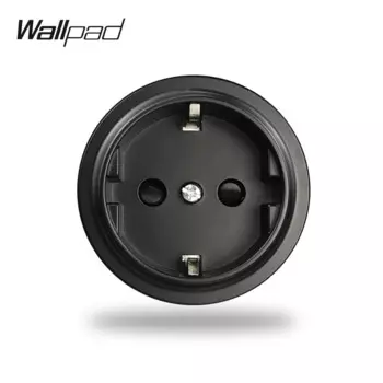 Wallpad электрическая розетка L6 черная/белая