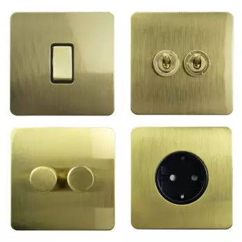 Wallpad 2-сторонний выключатель света, золотой