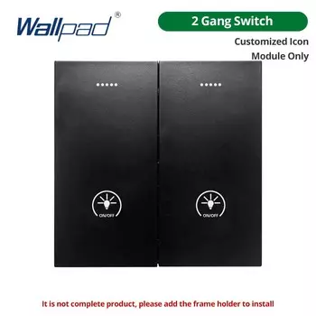 Wallpad Zigbee выключатель 1-4 клавиши черный