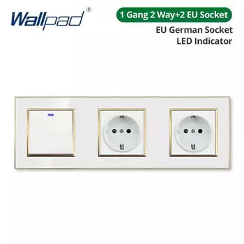 Wallpad Золотой настенный выключатель 5-8 клавиш