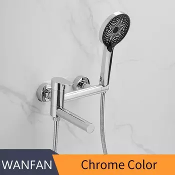 WANFAN Смеситель для ванны современный серебристый