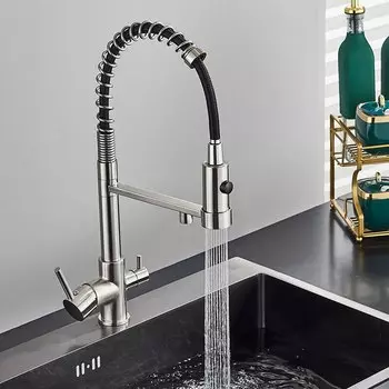 Wanmivezlo хромированный кухонный смеситель из нержавеющей стали