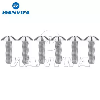 Wanyifa 6 шт. титановые болты M4/M5/M6x10 12 15 20 25 30 35 мм винты с головкой зонтика Torx для мотоцикла, велосипеда, ротора дискового тормоза