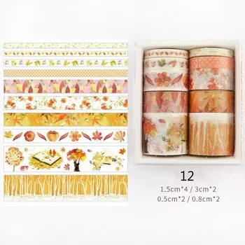 Washi Tape Mr.Paper 10 шт., 24 дизайна