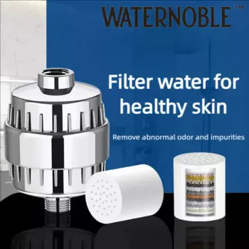 Waternoble 15-ступенчатый высокопроизводительный фильтр для душа с картриджем удаляет хлор фторид улучшает состояние кожи волос тяжелые металлы
