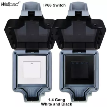 Водонепроницаемый настенный переключатель Wallpad 1-4 клавиши