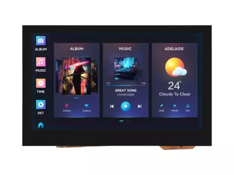 Waveshare ESP32-S3 4,3 дюйма, емкостный сенсорный дисплей, макетная плата, 800 480, 5-точечное касание, 32-разрядный двухъядерный процессор LX7