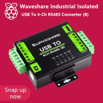 Waveshare промышленный изолированный преобразователь USB в 4-канальный RS485 (B), чип CH344L, многозащитные схемы, поддержка нескольких систем