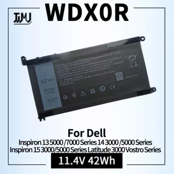 WDX0R Аккумулятор для ноутбука Inspiron 13, 15, 5000, 7000 серии 13, 7378 7375 7368 5378 5379 5368 15 7579 7569 5567 5568 5570 WDXOR