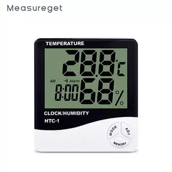 WDYMJ HTC-1 Белый/Черный Термогигрометр с часами