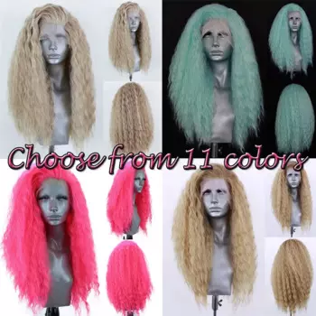 Websterwigs синтетический парик на сетке спереди оранжевый красный парик длинные вьющиеся афро парики высокотемпературные волосы на сетке парики для женщин Косплей