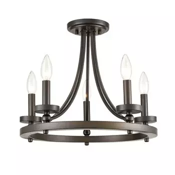 wecus Черная подвесная люстра из железа