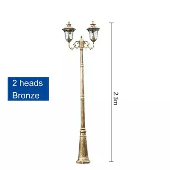 WECUS Квадратные уличные фонари из алюминия и стекла, черные или бронзовые, высота 2.3 метра