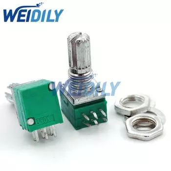 WEIDILY 5шт 6pin RK097G B50K B503 50K двойной потенциометр с переключателем