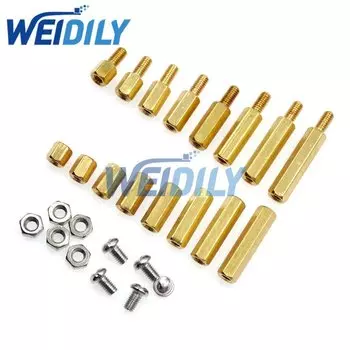 WEIDILY Латунные винты M3 с гайками 20 шт