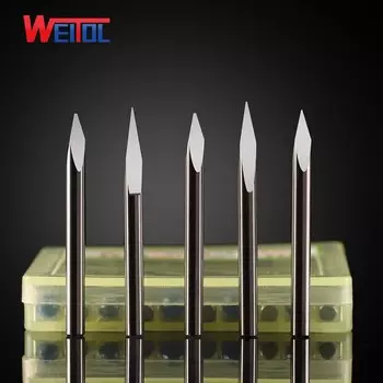 Weitol металлические гравировальные Инструменты 10 шт. 3,175 мм карбидные резаки для резьбы точные фрезы