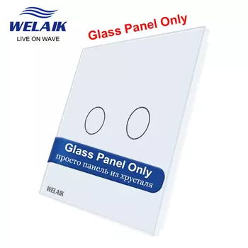 WELAIK стеклянная панель для выключателя 2 Gang