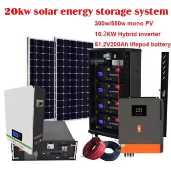 WellSan 48V 51,2 V 200ah 10 кВт LiFePO4 аккумулятор 11 кВт Гибридный инвертор полный комплект система хранения солнечной энергии