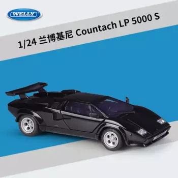 WELLY 1:24 Lamborghini Countach LP 5000 S спортивный автомобиль, литый под давлением автомобиль из металлического сплава, модель автомобиля, подарок, коллекционная декоративная игрушка B872