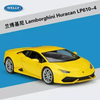 WELLY 1:24 Lamborghini Huracan LP610-4 модель спортивного автомобиля из сплава, литая под давлением металлическая модель гоночного автомобиля, коллекция детских игрушек, подарки B536