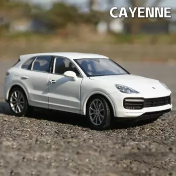 WELLY 1:24 Porsche Cayenne Turbo SUV литые автомобили, металлическая модель автомобиля, миниатюрная модель автомобиля, игрушки для детей, подарки