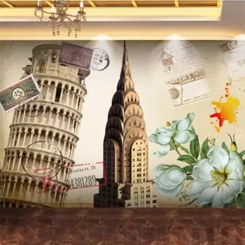 Wellyu Ретро Европейская и американская картина маслом фон Большое Настенное панно на заказ зеленые обои papel de parede кварто