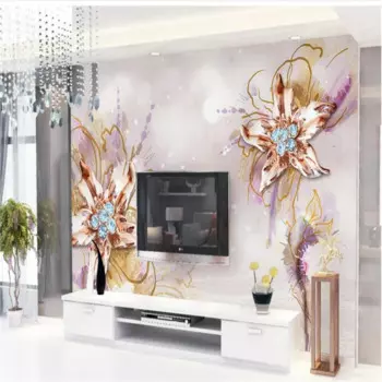 Wellyu современная мода абстрактные чернила художественное ювелирное изделие Цветок Большое Настенное панно на заказ зеленые шелковые обои papel де parede